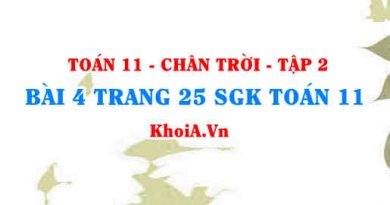 Bài 4 trang 25 Toán 11 Tập 2 Chân trời sáng tạo
